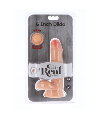 GET REAL - DUAL DENSITY DILDO 17 CM CON TESTÍCULOS NATURAL