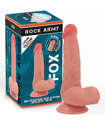 ROCKARMY - FOX DILDO REALISTA DDUAL DENSITY LIQUID SILICONE 19 CM -O- 3.2 CM