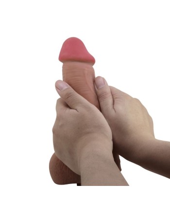 PRETTY LOVE - SLIDING SKIN SERIES DILDO REALÍSTICO CON VENTOSA PIEL DESLIZANTE MULATO 23.4 CM