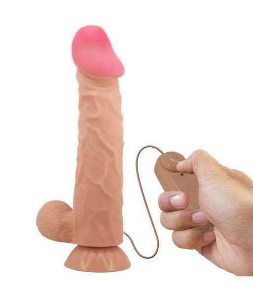PRETTY LOVE - SLIDING SKIN SERIES DILDO REALÍSTICO CON VENTOSA PIEL DESLIZANTE CONTROL REMOTO NATURAL 24 CM