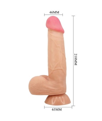PRETTY LOVE - SLIDING SKIN SERIES DILDO REALÍSTICO CON VENTOSA PIEL DESLIZANTE CONTROL REMOTO NATURAL 21.8 CM