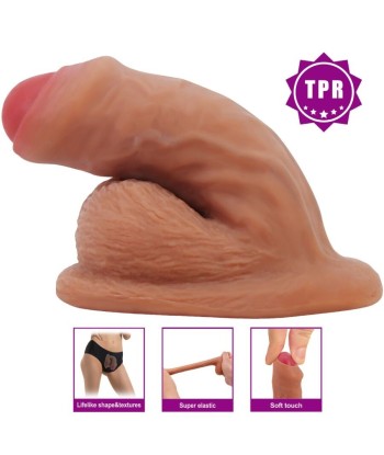 PRETTY LOVE - WARNELL DILDO ULTRA REALÍSTICO Y ELÁSTICO 9.5 CM MULATO