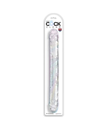 KING COCK - DOUBLE TROUBLE DILDO DOBLE 46 CM TRANSPARENTE