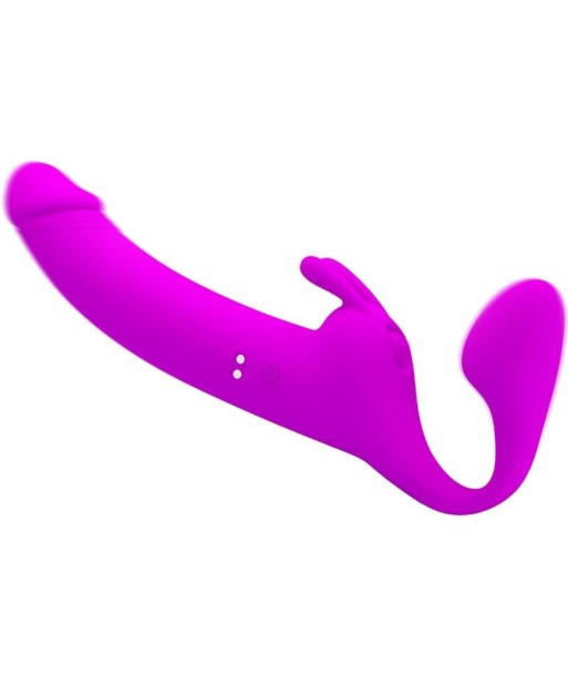 PRETTY LOVE - ZANINI DILDO STRAP-ON SIN ARNÉS 10 VIBRACIONES MORADO