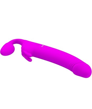 PRETTY LOVE - ZANINI DILDO STRAP-ON SIN ARNÉS 10 VIBRACIONES MORADO