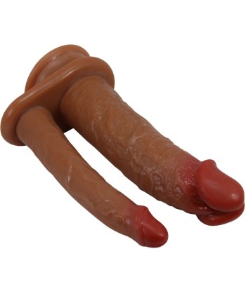 PRETTY LOVE - HULBERT DOBLE DILDO REALÍSTICO CON VIBRACIÓN MULATO