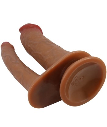 PRETTY LOVE - HULBERT DOBLE DILDO REALÍSTICO CON VIBRACIÓN MULATO