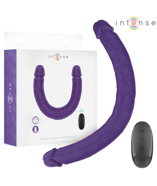 INTENSE - GUNTER DILDO DOBLE VIBRADOR 40 CM MORADO CONTROL REMOTO INTENSE - GUNTER DILDO DOBLE VIBRADOR 40 CM MORADO CONTROL REMOTO