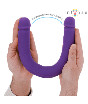 INTENSE - GUNTER DILDO DOBLE VIBRADOR 40 CM MORADO CONTROL REMOTO