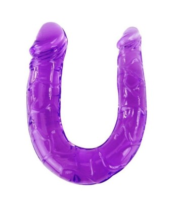 BAILE - DILDO DOBLE EN GELATINA FLEXIBLE LILA