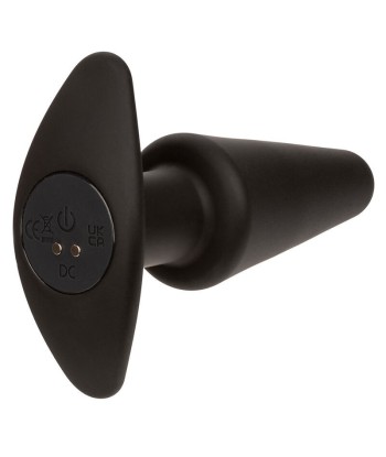 CALEXOTICS - ROCK BOTTOM PLUG ANAL CÓNICO 10 VIBRACIONES SILICONA NEGRO