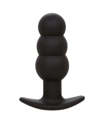 CALEXOTICS - ROCK BOTTOM PLUG ANAL CON CUENTAS 10 VIBRACIONES SILICONA NEGRO