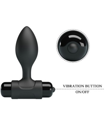 PRETTY LOVE - VIBRA BUTT PLUG ANAL 10 VIBRACIONES NEGRO