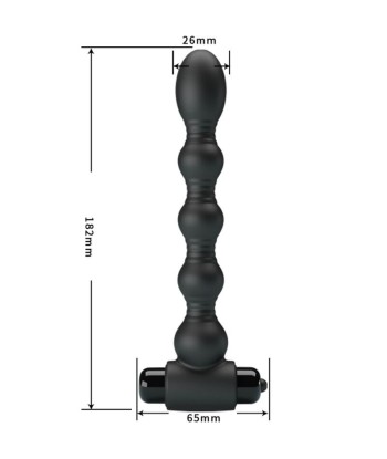 PRETTY LOVE - LYNN PLUG ANAL SILICONA 10 VIBRACIONES NEGRO