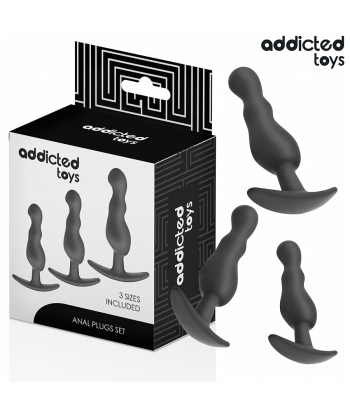 ADDICTED TOYS - SET DE 3 PLUG ANAL SILICONA MODELO 1