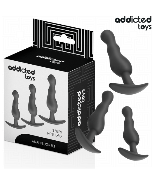 ADDICTED TOYS - SET DE 3 PLUG ANAL SILICONA MODELO 1 ADDICTED TOYS - SET DE 3 PLUG ANAL SILICONA MODELO 1