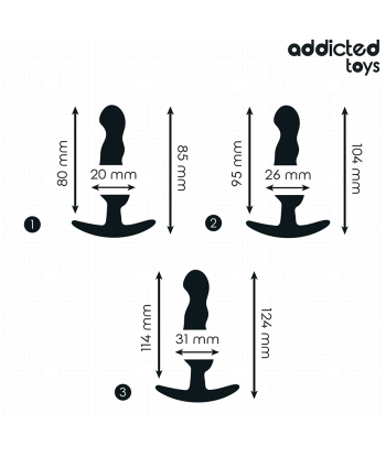 ADDICTED TOYS - SET DE 3 PLUG ANAL SILICONA MODELO 1
