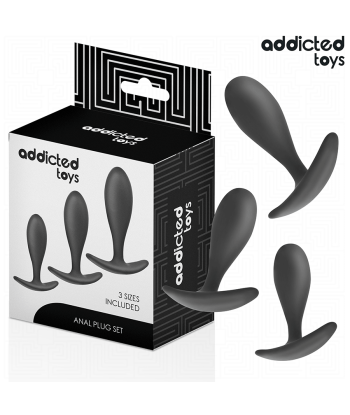 ADDICTED TOYS - SET DE 3 PLUG ANAL SILICONA MODELO 2