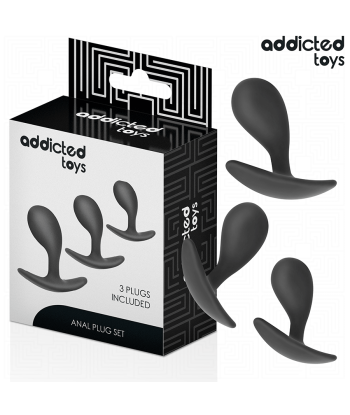 ADDICTED TOYS - SET DE 3 PLUG ANAL SILICONA MODELO 3