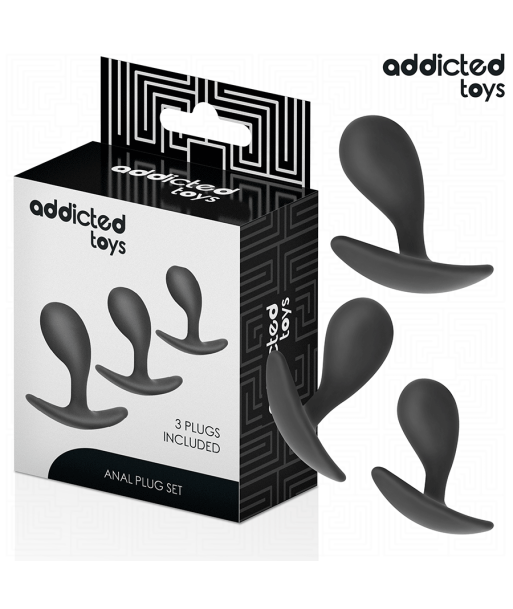ADDICTED TOYS - SET DE 3 PLUG ANAL SILICONA MODELO 3 ADDICTED TOYS - SET DE 3 PLUG ANAL SILICONA MODELO 3