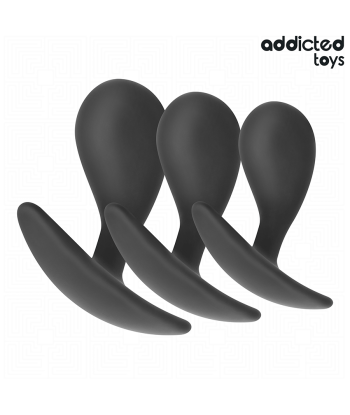 ADDICTED TOYS - SET DE 3 PLUG ANAL SILICONA MODELO 3