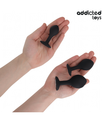 ADDICTED TOYS - SET DE 3 PLUG SILICONA ANAL CON JOYA