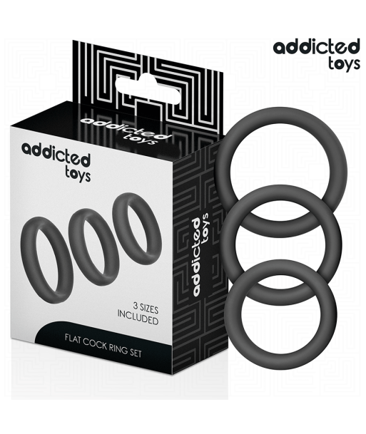ADDICTED TOYS - SET DE ANILLOS SILICONA PLANOS ADDICTED TOYS - SET DE ANILLOS SILICONA PLANOS