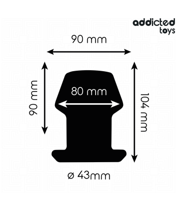 ADDICTED TOYS - PLUG ANAL HUECO EXTREM SILICONA TALLA L 10,4 CM