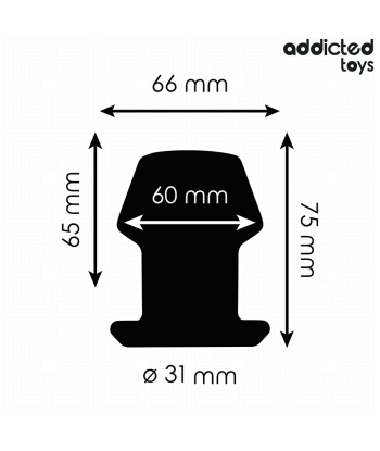 ADDICTED TOYS - PLUG ANAL HUECO EXTREM SILICONA TALLA S 7,5 CM