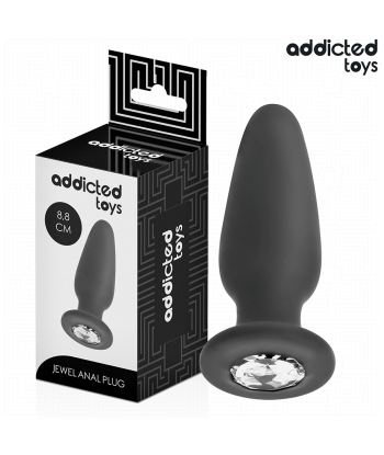 ADDICTED TOYS - PLUG ANAL CON JOYA SILICONA TALLA S 8,8 CM