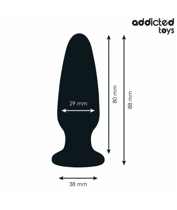 ADDICTED TOYS - PLUG ANAL CON JOYA SILICONA TALLA S 8,8 CM