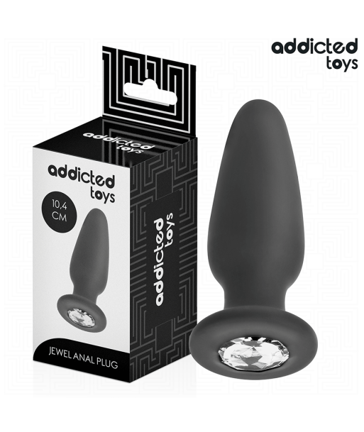 ADDICTED TOYS - PLUG ANAL CON JOYA SILICONA TALLA M 10,4 CM ADDICTED TOYS - PLUG ANAL CON JOYA SILICONA TALLA M 10,4 CM