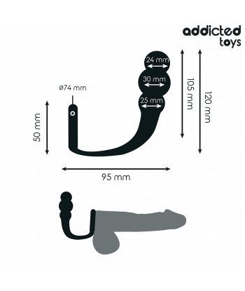 ADDICTED TOYS - PLUG ANAL CON ANILLO SILICONA MODELO 1