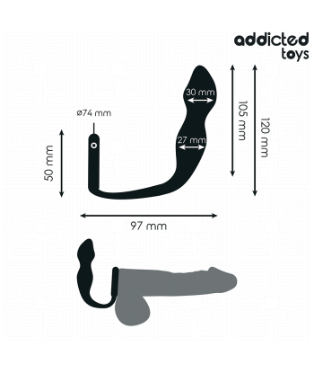 ADDICTED TOYS - PLUG ANAL CON ANILLO SILICONA MODELO 2