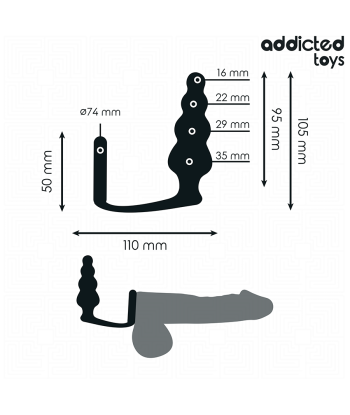 ADDICTED TOYS - PLUG ANAL CON ANILLO SILICONA MODELO 5