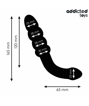 ADDICTED TOYS - MASAJEADOR ANAL DOBLE SILICONA 16,5 CM