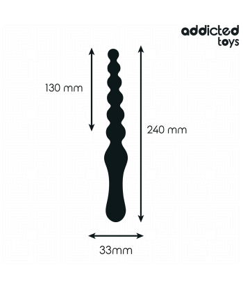 ADDICTED TOYS - MASAJEADOR ANAL DOBLE SILICONA 24 CM