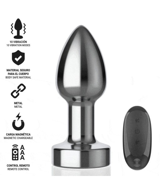 INTENSE - PLUG ANAL 10 VIBRACIONES METAL CON CONTROL REMOTO S INTENSE - PLUG ANAL 10 VIBRACIONES METAL CON CONTROL REMOTO S