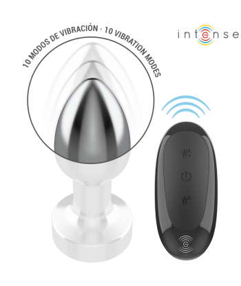 INTENSE - PLUG ANAL 10 VIBRACIONES METAL CON CONTROL REMOTO S