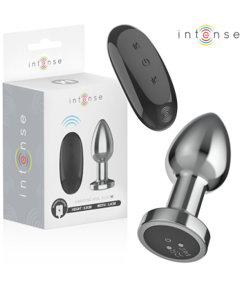 INTENSE - PLUG ANAL 10 VIBRACIONES METAL CON CONTROL REMOTO M