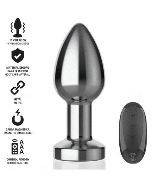 INTENSE - PLUG ANAL 10 VIBRACIONES METAL CON CONTROL REMOTO M INTENSE - PLUG ANAL 10 VIBRACIONES METAL CON CONTROL REMOTO M
