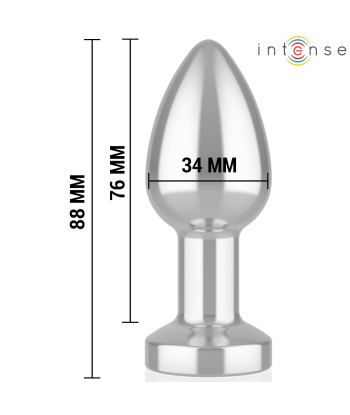INTENSE - PLUG ANAL 10 VIBRACIONES METAL CON CONTROL REMOTO M