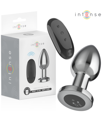 INTENSE - PLUG ANAL 10 VIBRACIONES METAL CON CONTROL REMOTO L