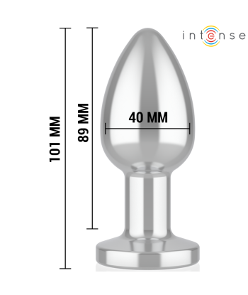 INTENSE - PLUG ANAL 10 VIBRACIONES METAL CON CONTROL REMOTO L