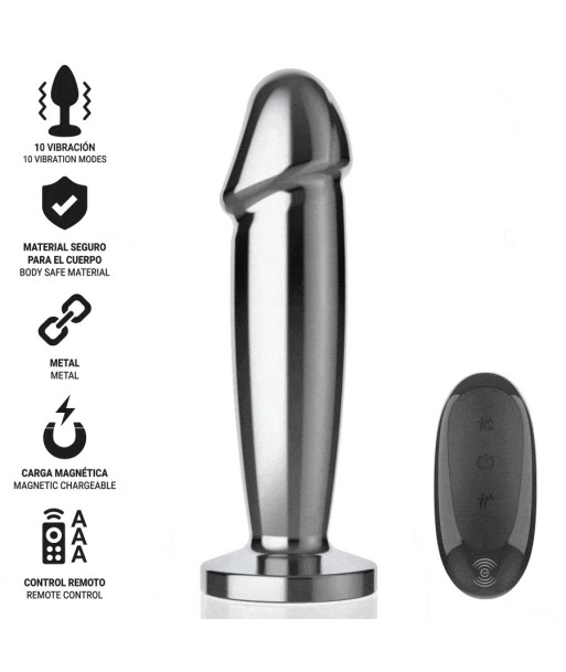 INTENSE - PLUG ANAL 10 VIBRACIONES METAL EN FORMA DE DILDO CON CONTROL REMOTO S INTENSE - PLUG ANAL 10 VIBRACIONES METAL EN FORMA DE DILDO CON CONTROL REMOTO S