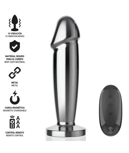 INTENSE - PLUG ANAL 10 VIBRACIONES METAL EN FORMA DE DILDO CON CONTROL REMOTO M INTENSE - PLUG ANAL 10 VIBRACIONES METAL EN FORMA DE DILDO CON CONTROL REMOTO M