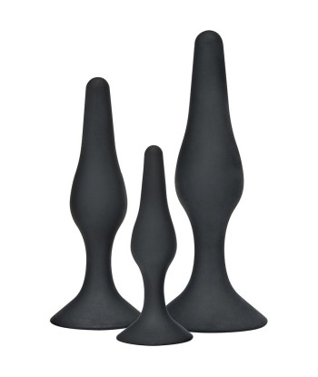 TOYJOY - ANAL PLAY CURVY COMPANIONS PLUG ANAL 3 PIEZAS NEGRO