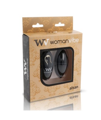 WOMANVIBE - ALSAN HUEVO CONTROL REMOTO NEGRO SILICONA NEGRO