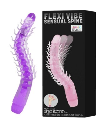 BAILE - FLEXI VIBE SENSUAL SPINE BENDABLE VIBRATING DILDO LILA 23.5 CM