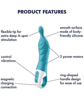 SATISFYER - AMAZING 2 VIBRADOR PUNTO A TURQUESA